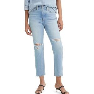 NWT Levi's Wedgie Straight Jeans Struck By Lightning 31x28